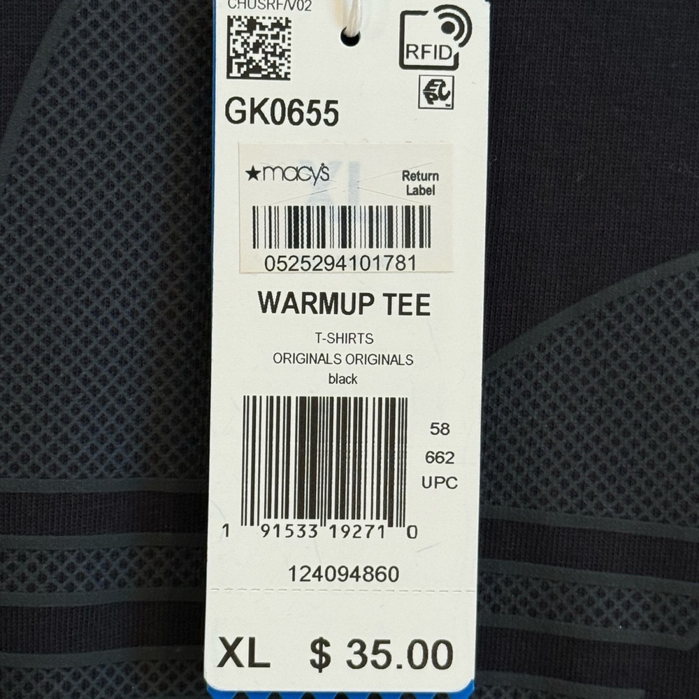 Adidas Men's Warm Up Tee in Black XL - Picture 4 of 6